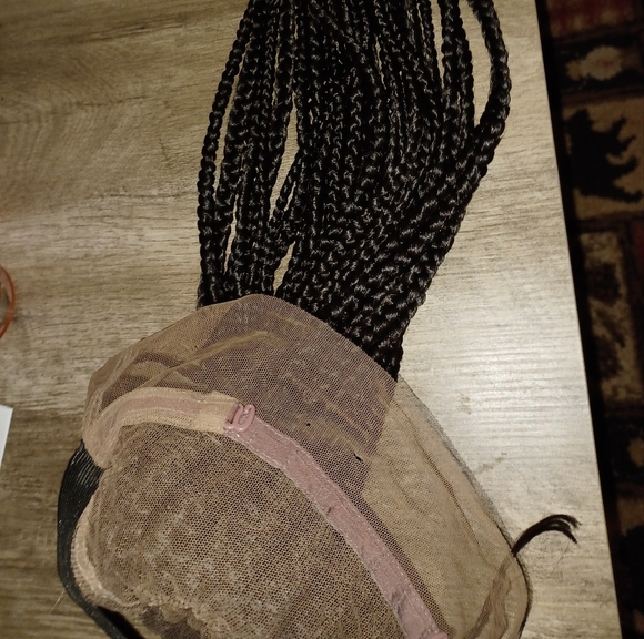 Full lace Medium size cornrow beautiful African braid Nigerian lace front wig - Picture 9 of 13